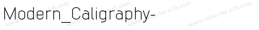 Modern_Caligraphy字体转换