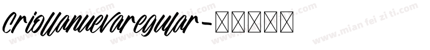 Criollanuevaregular字体转换