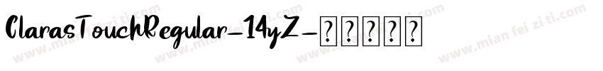 ClarasTouchRegular-14yZ字体转换