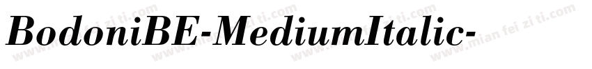 BodoniBE-MediumItalic字体转换