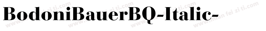 BodoniBauerBQ-Italic字体转换