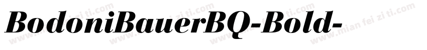 BodoniBauerBQ-Bold字体转换