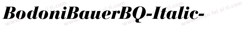 BodoniBauerBQ-Italic字体转换