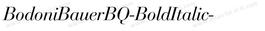 BodoniBauerBQ-BoldItalic字体转换