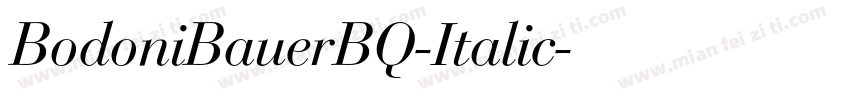 BodoniBauerBQ-Italic字体转换