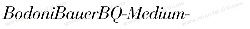 BodoniBauerBQ-Medium字体转换