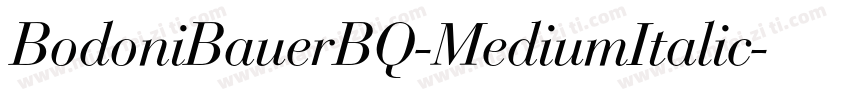 BodoniBauerBQ-MediumItalic字体转换