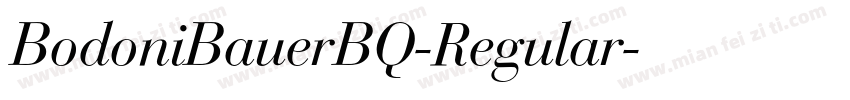 BodoniBauerBQ-Regular字体转换