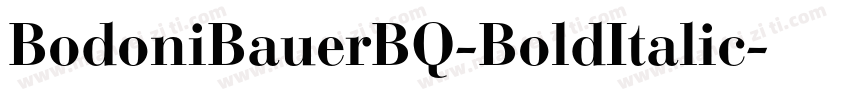 BodoniBauerBQ-BoldItalic字体转换