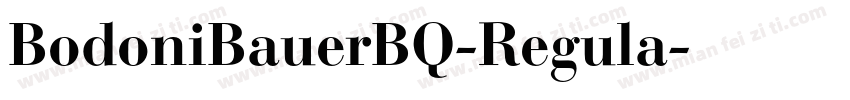 BodoniBauerBQ-Regula字体转换