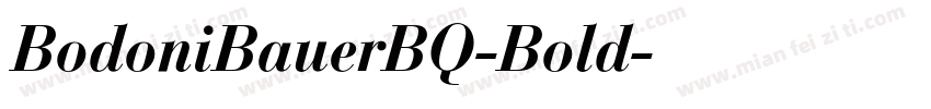 BodoniBauerBQ-Bold字体转换