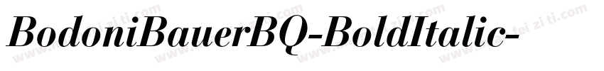 BodoniBauerBQ-BoldItalic字体转换