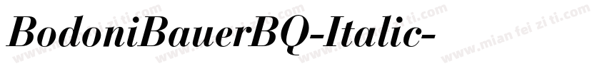 BodoniBauerBQ-Italic字体转换