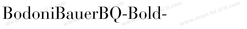 BodoniBauerBQ-Bold字体转换