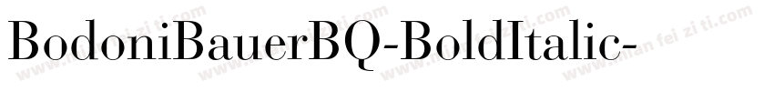 BodoniBauerBQ-BoldItalic字体转换
