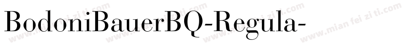 BodoniBauerBQ-Regula字体转换