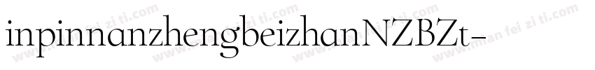 inpinnanzhengbeizhanNZBZt字体转换