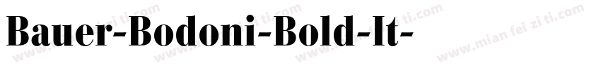 Bauer-Bodoni-Bold-It字体转换