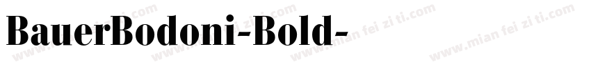 BauerBodoni-Bold字体转换