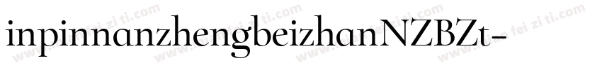 inpinnanzhengbeizhanNZBZt字体转换