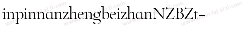 inpinnanzhengbeizhanNZBZt字体转换