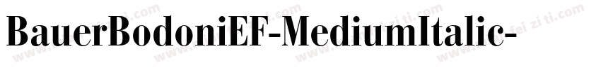 BauerBodoniEF-MediumItalic字体转换