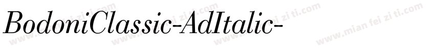 BodoniClassic-AdItalic字体转换