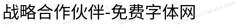 战略合作伙伴字体转换