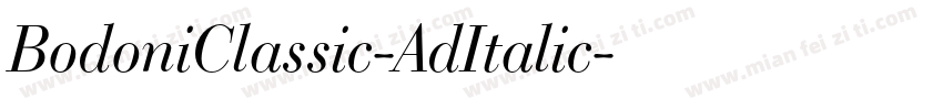 BodoniClassic-AdItalic字体转换