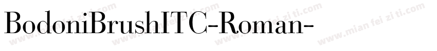 BodoniBrushITC-Roman字体转换