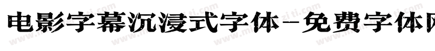 电影字幕沉浸式字体字体转换