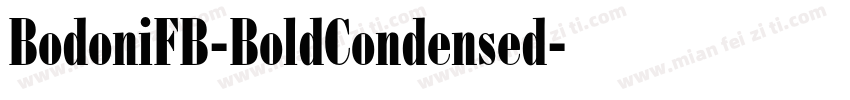 BodoniFB-BoldCondensed字体转换