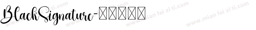 BlackSignature字体转换