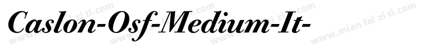Caslon-Osf-Medium-It字体转换