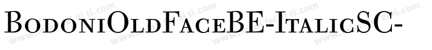 BodoniOldFaceBE-ItalicSC字体转换