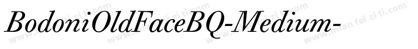 BodoniOldFaceBQ-Medium字体转换