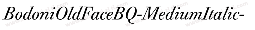 BodoniOldFaceBQ-MediumItalic字体转换