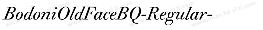 BodoniOldFaceBQ-Regular字体转换