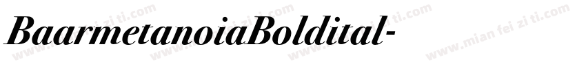 BaarmetanoiaBoldital字体转换