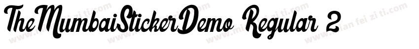 TheMumbaiStickerDemo-Regular-2字体转换