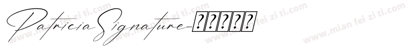 PatriciaSignature字体转换