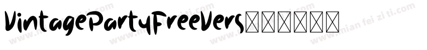 VintagePartyFreeVers字体转换