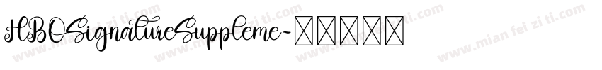 HBOSignatureSuppleme字体转换