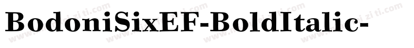 BodoniSixEF-BoldItalic字体转换