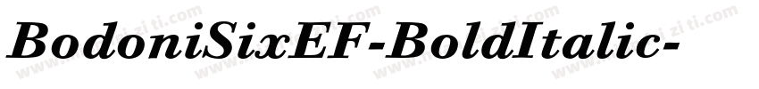 BodoniSixEF-BoldItalic字体转换