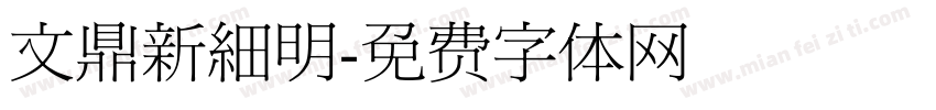 文鼎新細明字体转换