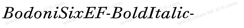 BodoniSixEF-BoldItalic字体转换