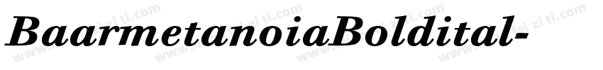 BaarmetanoiaBoldital字体转换