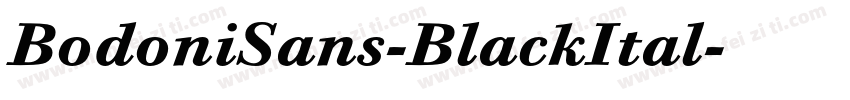 BodoniSans-BlackItal字体转换