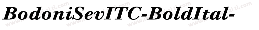 BodoniSevITC-BoldItal字体转换